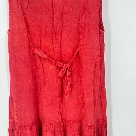 NWT Anandas Collection Women's‎ Fringed Tassel Sleeveless Tank Dress Red Medium - Picture 10 of 12